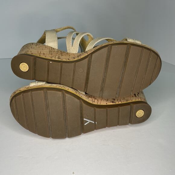 🍒 Bussola St. Tropez Women’s Cork Leather Wedge Sandals Beige Strappy EU39 US8 - Picture 7 of 10